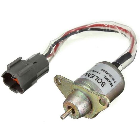 Solénoïde d'arrêt de carburant Diesel 12V – Compatible tracteurs Yanmar et John Deere – Courant 30A – Force de traction 25.4mm - 11923377932