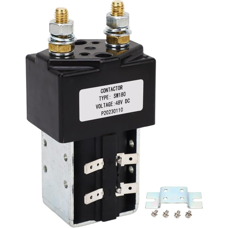 Rosvola - Solénoïde de Contacteur cc 48 v 200 a, Solénoïde de Contacteur Principal Universel SW180 pour Chariot élévateur de Chariot de Golf, pour