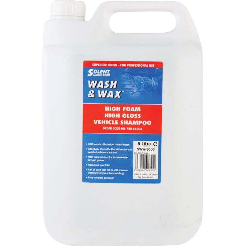 Solent Cleaning SWW-5000 Wash & Wax 5LTR