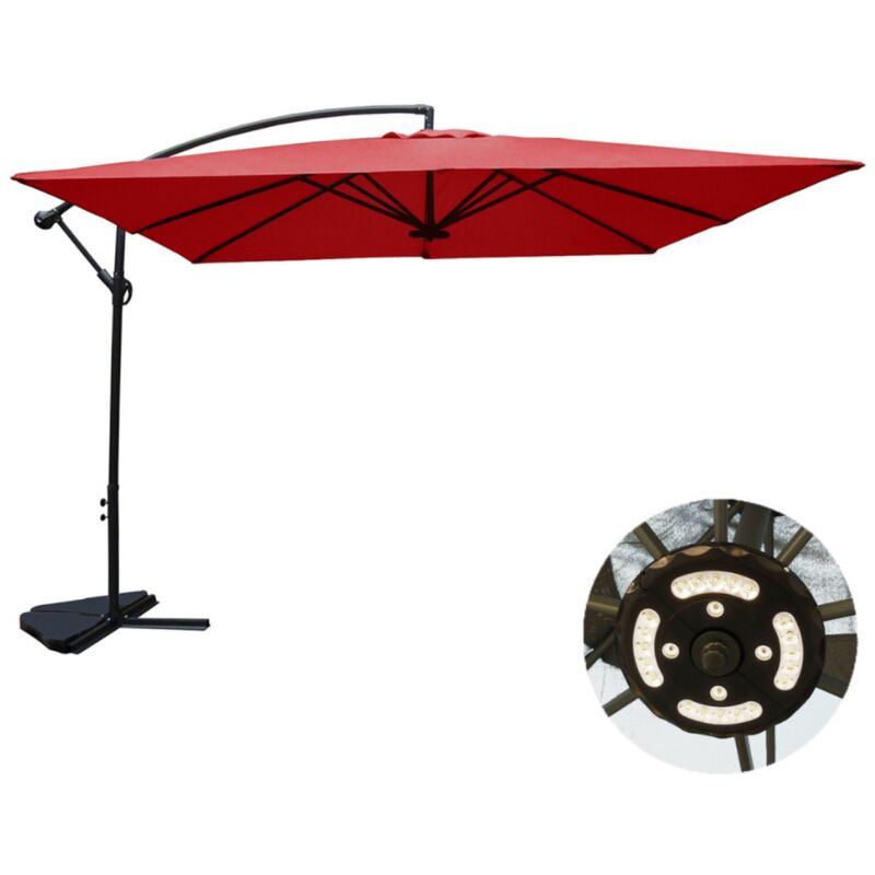 

Concept-usine - Solenzara con LED de terracota: Parasol excéntrica con LED de 3 x 3 m - Gris