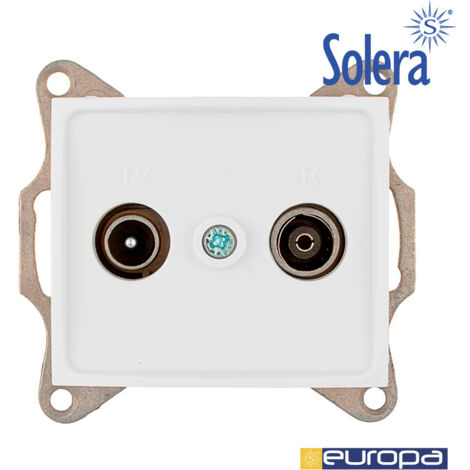 SOLERA 42998 Presa intermedia DE SIGNAL per TV e Radio DE RECESSED White S.Europe, Multicolore