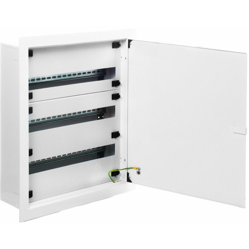 

Solera armario Stellbox metalico con puerta 72 módulos 3 filas dimensiones para empotrar 545x585x(140 a 165) instalacion empotrada