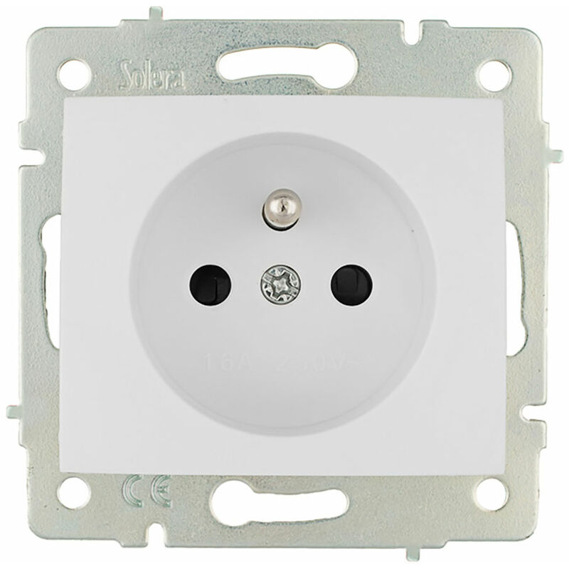 

Base bipolar con t/t lateral 16a 250v con toma francesa s.europa - Solera