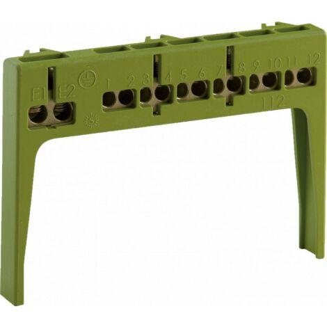 Solera – Bornier de terre 2x16mm² + 12x6mm² – Connexion à vis pour coffret électrique – Autre composant de tableau électrique