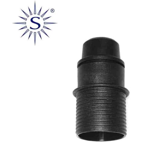 Solera E14-Lampenfassung mit Halbgewinde + schwarze Unterlegscheibe (eingeschweißt)