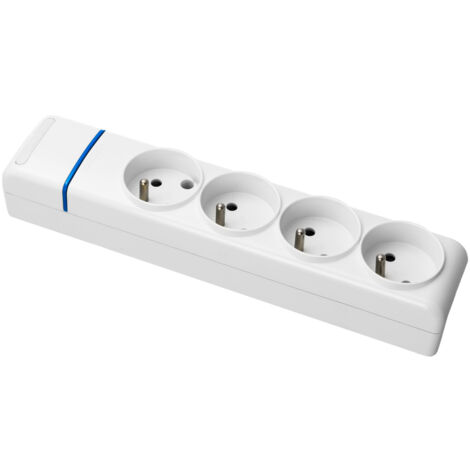 Solera – Multiprise blanche 4 prises 2P+T 16A – Installation murale ou sur poteau – Indice de protection IP20 – Résistance au feu 850°C