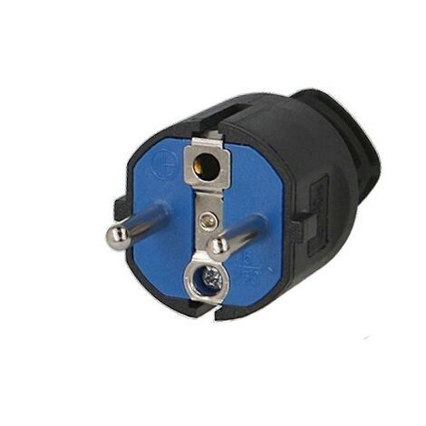 Solera – Prise mâle 2P+T 10/16A noire – Tension 230V – Indice de protection IP44 – Utilisation étanche pour applications humides