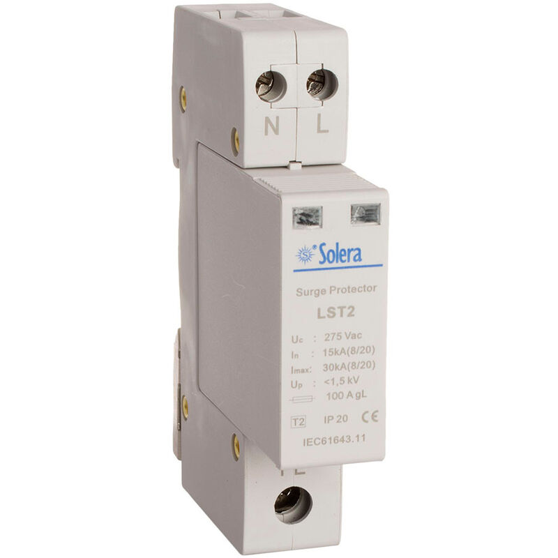 

SOLERA Protector sobretension 1p+n 30ka 275v transitorio 1 modulo solera