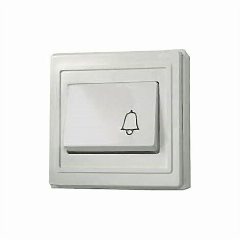SOLERA pulsador plano c/campana 6a r1603 , Pulsador plano campana 6A 220VPara poner en con zócaloBlanco.