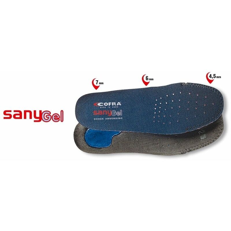 Image of Solette per scarpe Cofra Sany Gel-41 Outlet - Blu - 41 - Blu