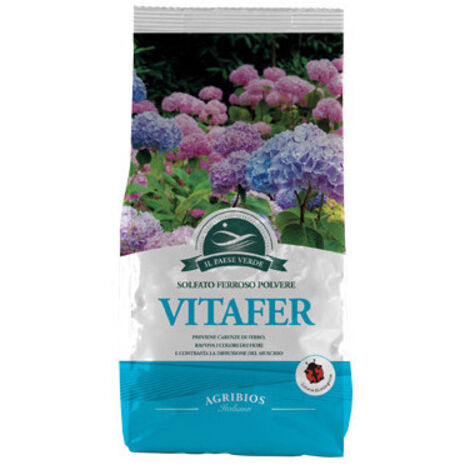 Solfato ferroso Vitafer 1kg – Agribios – Rellena para césped y plantas – 72051