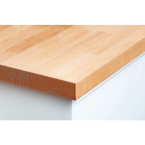 Solid Beech Wood Worktop 3M x 635mm x 40mm - Premium Real Wooden Timber Kitchen Countertop
