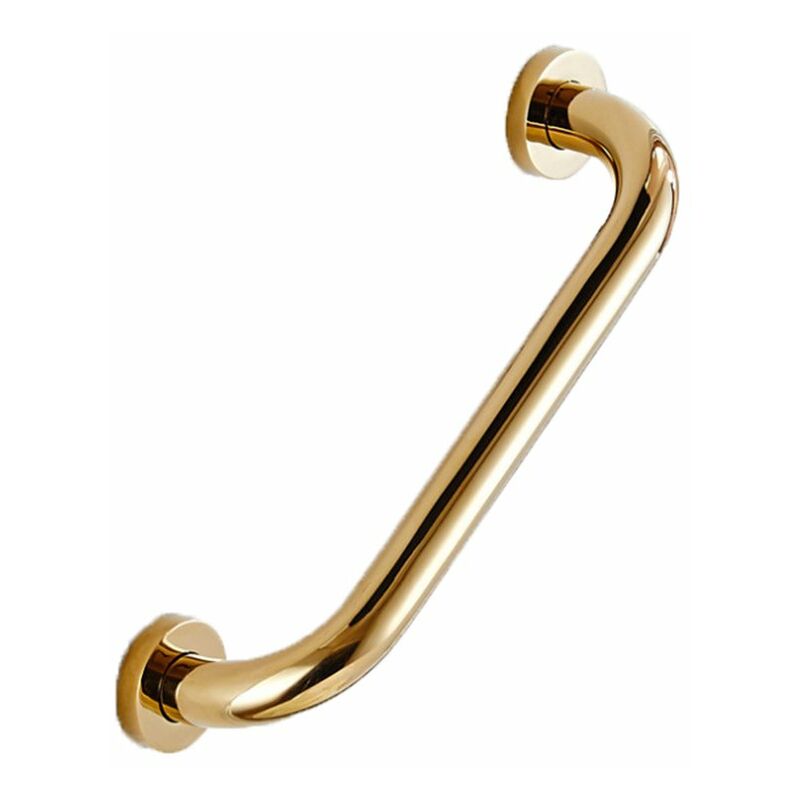 Solid Brass Grab Bar Bathroom Gold Handrail Shower Handle Wall Mount Bracket 30cm