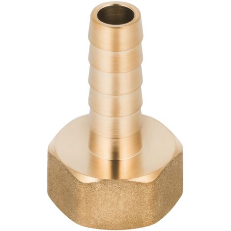 Solid Brass Hose End - Barbed Wire to BSP Connector - Pond Hose/Line Adapter