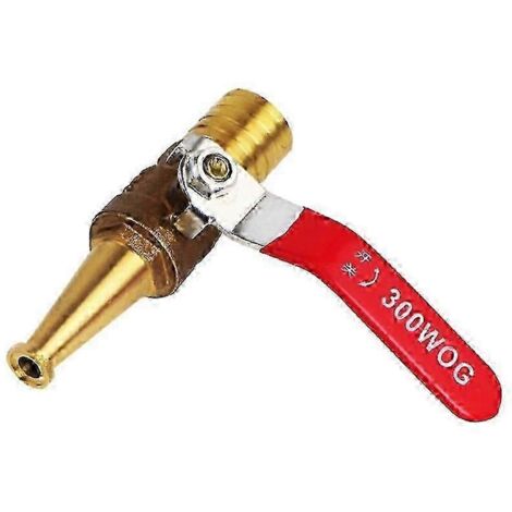 Solid Brass Hose Nozzle Heavy Duty High Pressure Hose Nozzle for Garden Hose 26s