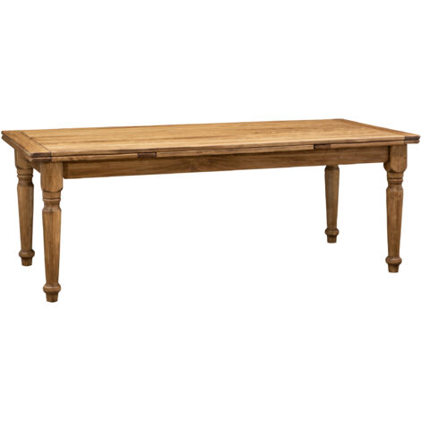 Solid natural lime wood table Kitchen table 220x100x80 cm Made in Italy Extendable table Dining room table Wooden table