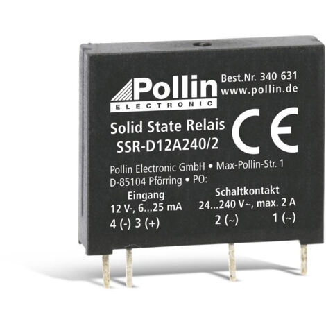 Solid State Relais SSR-D12A240/2, 12 V-, 2 A/240 V
