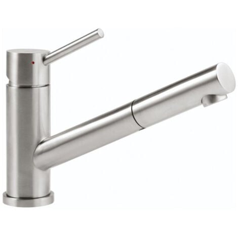 Solid steel kitchen shower faucet