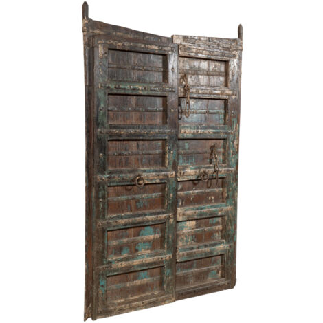 Solid wood and iron door for interior or exterior use old medieval