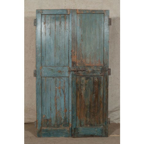 BISCOTTINI Solid wood and iron front door for interior or exterior use, old and medieval sliding