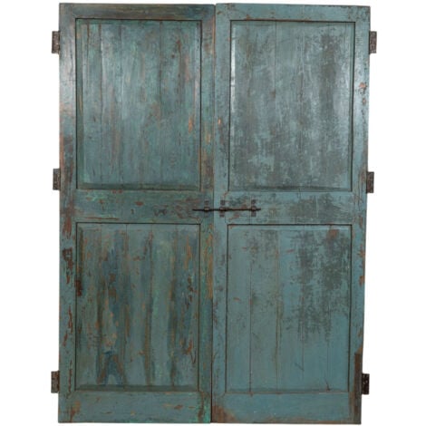 BISCOTTINI Solid wood and iron front door for interior or exterior use, old and medieval sliding