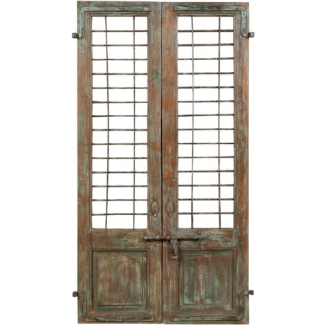 BISCOTTINI Solid wood and iron interior or exterior old medieval sliding door