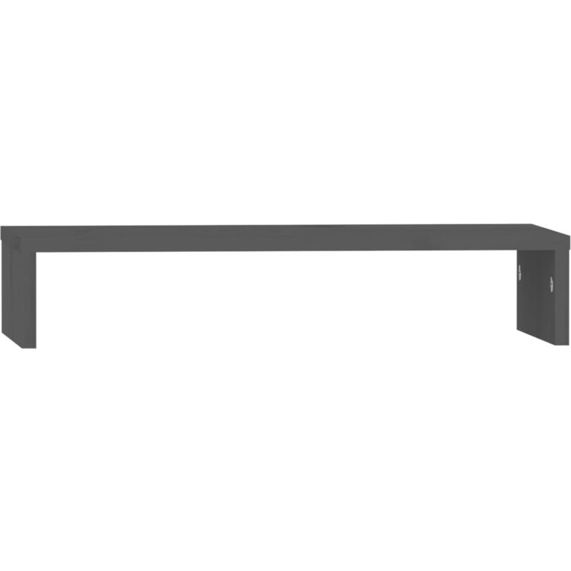 Vidaxl - Monitor Stand Grey 50x27x10 cm Solid Wood Pine Grey