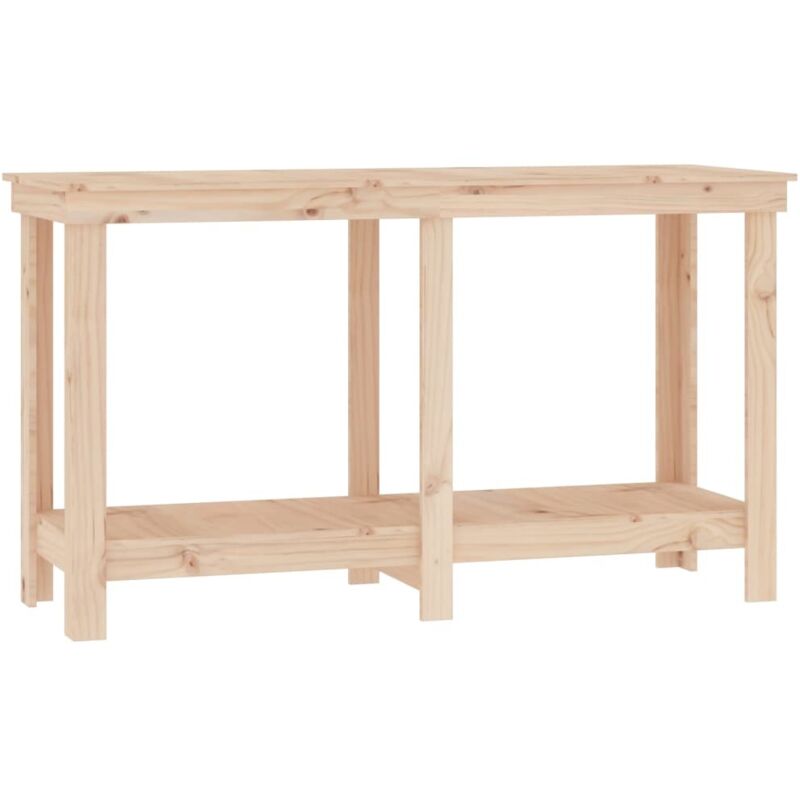 Work Bench 140x50x80 cm Solid Wood Pine Vidaxl