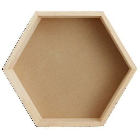 Solid Wood Wall Shelf, Display Shelf, Hexagonal Honeycomb Shelf – 14824cm