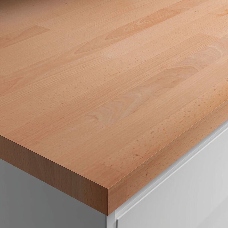 Solid Wood Worktop - Solid Beech 600mm x 28mm x 3m