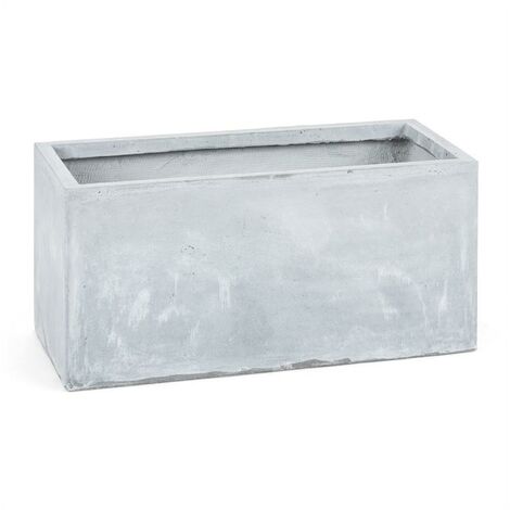 Solidflor Bac à fleurs jardinière 79,5x38x38 cm -Fiberton gris - Gris - Gris
