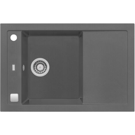 SOLIDO 2D-Spüle Formic 30, 760 x 500 mm, Granital Plus steel