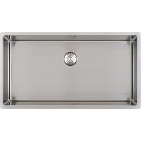 Solido 3D-Spüle CAPP74R10 Edelstahl Spülbecken - Integral-Siebkorbüberlaufventil - 780x440mm