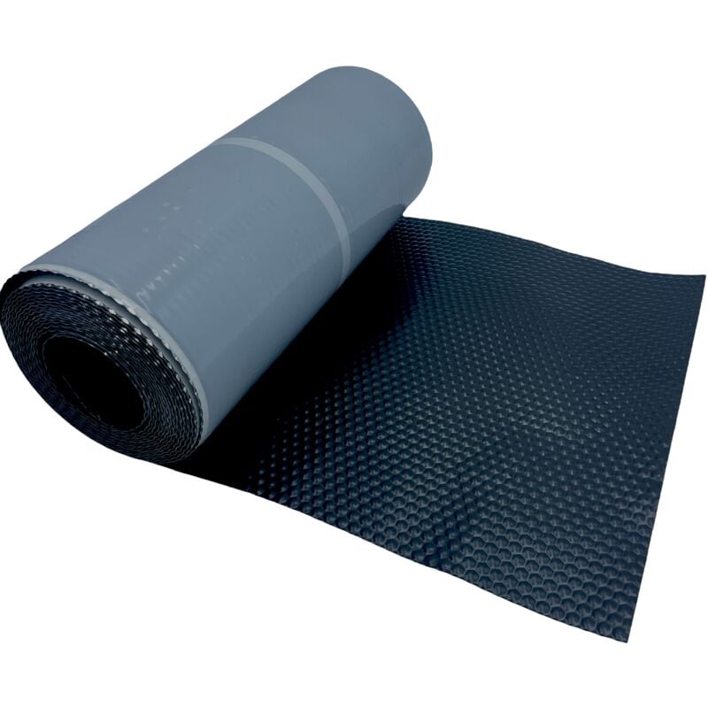 Solin Noir auto-adhesif - Aluminium 30 cm x 5 m - Ral 9005 - en rouleau