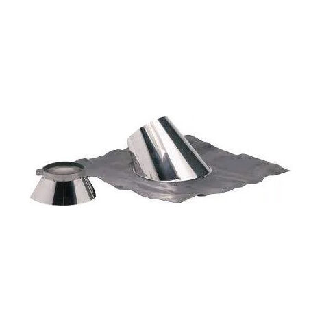 Solin inox 30 dégré à 45 dégré avec Collet diamètre 200