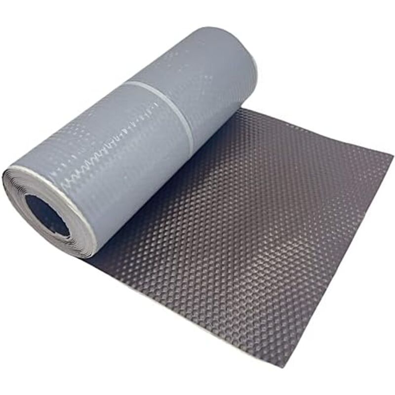 Solin Marron Foncé auto-adhesif - Aluminium 30 cm x 5 m - Ral 8019 - en rouleau