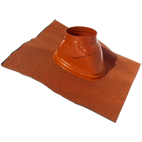 Solin Ubiflex pour terminaux verticaux Ø 60/100mm et 80/125mm Ocre - pour toit en pente de 25 à 45°