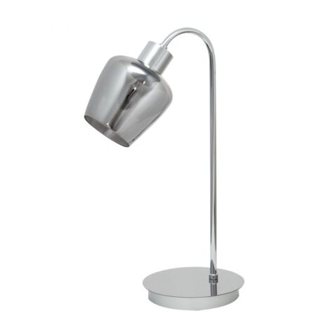 Soline paralume fumé lampada da tavolo 1xe27 Cromo Fabrilamp