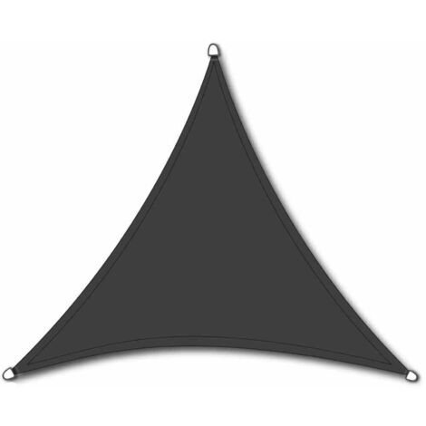 Solino Sonnensegel grau 180g/m² HDPE, 3-eckig, 3,6x3,6x3,6m
