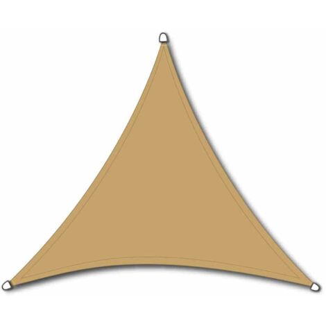 Solino Sonnensegel sand 180g/m² HDPE, 3-eckig, 5x5x5m