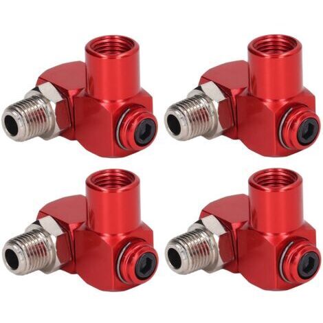 Sollbry 1/4 Inch Air Tool Swivel Fitting 360 Degree Swivel Air Hose Connector Industrial Swivel Portable Air Tool Adapter（Pack of 4）