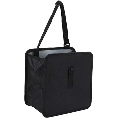 Sollbry 1 cubo de basura para coche, multifuncional, colgante, universal, para coche, SUV, camión, minivan (negro)