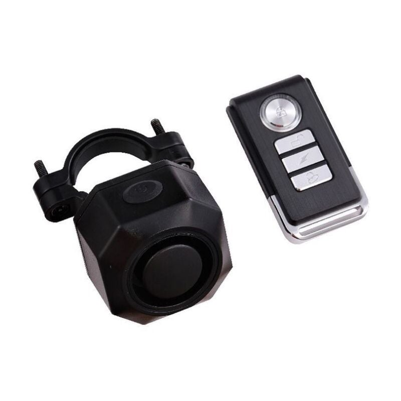 Sollbry - 1 ensemble d'alarme de vélo rechargeable avec télécommande sans fil antivol sirène antivol capteur de mouvement 113 dB étanche adapté pour