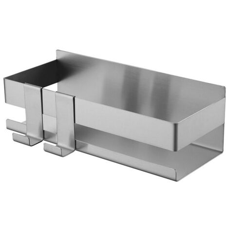 Sollbry 1 estante de almacenamiento multifuncional para baño, de acero inoxidable, para ducha, de metal, para cocina, 23 x 9 x 7,5 cm.
