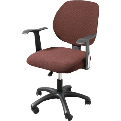Sollbry 1 juego (respaldo + funda de asiento) Funda elástica para silla de oficina, lavable y giratoria (solo funda)