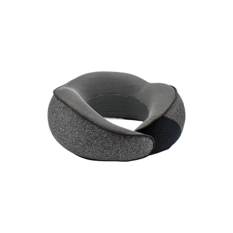Sollbry - 1 oreiller cervical neuf, oreiller cervical de voyage, oreiller cervical de voyage en mousse à mémoire de forme pour avion (gris foncé, 26