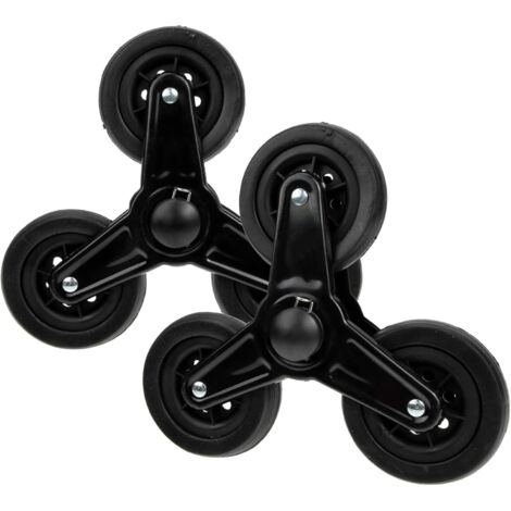 Sollbry 1 par de ruedas para subir escaleras, resistentes, para carrito de compras, para muebles, ruedas giratorias, para carrito de equipaje, resistentes, para MTB