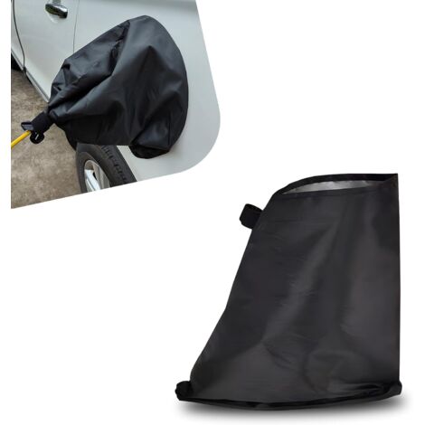 Sollbry 1 pièce de couverture de port d'alimentation de voiture, 16 x 42 x 28 cm, tissu enduit d'argent, protection solaire, isolation thermique, accessoires de protection complète, adapté au type de 