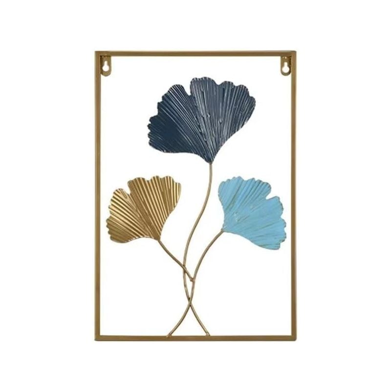 1 pièce de décoration murale en métal pour salon, décoration murale de salon, décoration murale en silhouette (43 x 30 cm) - Sollbry