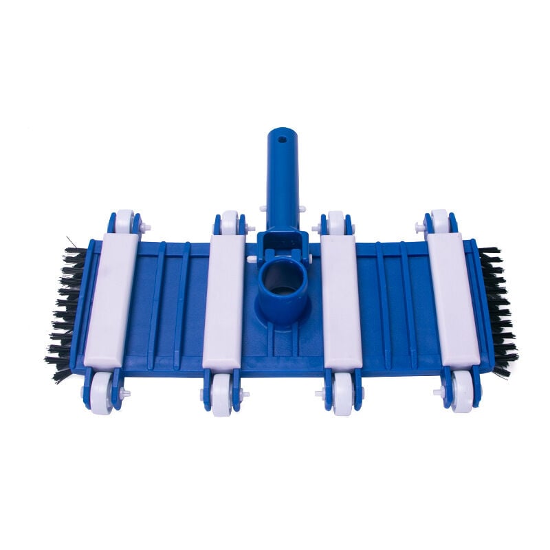 1 tête d'aspirateur de piscine avec roues, tête robuste de 14 pouces, tête d'aspirateur de piscine flexible avec pivot (poteau non inclus) - Sollbry